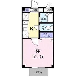 南宮崎駅 バス1分  東大淀２丁目下車：停歩5分 1階の物件間取画像